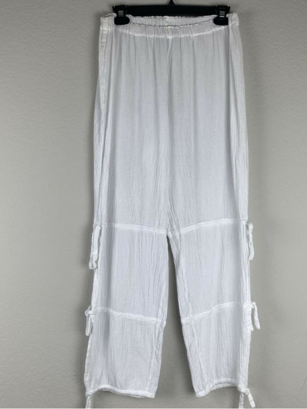Oh My Gauze!  Kally Cotton Side Tie Pants Large - Picture 2 of 5